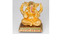 Ganesha Idol (Gold Forming, Pure  999 Silver)